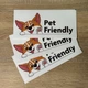 Стикер виниловая наклейка Pet Friendly с собакой Корги - изображение 2