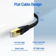LAN кабель для интернет патч-корд RJ45 Ampcom CAT7 STP 10Gbps с оплеткой Neylon Black, 1м (48758) - изображение 6
