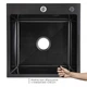 Мийка для кухні 50*50 см інтегрована Lidz Handmade H5050HB Decor Black PVD Honeycomb 2,5/0,5 мм LDH5050BDECPVD48369 - зображення 3