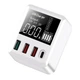 Зарядное устройство 40W на 4 порта с LED-дисплеем USB Type-C для быстрой зарядки универсальное белое LS-423 - зображення 2