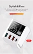 Зарядное устройство 40W на 4 порта с LED-дисплеем USB Type-C для быстрой зарядки универсальное белое LS-423 - зображення 6