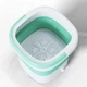 Складная стиральная силиконовая машина MAXTOP silicon washing machine, Голубая / Минимашинка для стирки - изображение 4