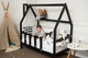 Детская кровать домик Монтессори BUSY WOOD на ножках Модель 1 120х60 см черный - изображение 4