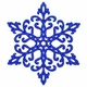 Новогодняя подвеска MIS LT Снежинка Кристалл 12 см синий - изображение 1