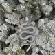 Ялинкова іграшка MIS LT Змія 13х7х1,3 см срібний - зображення 2