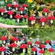 Декоративна гірлянда «Мухомори» із сонячною батареєю, 8 режимів свічення 6 шт - зображення 2