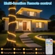 LED гирлянда 10 м солнечная батарея теплый белый свет аккумулятор 1800 mAh пульт управления - изображение 1