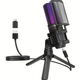 USB-микрофон ZealSound A68 с RGB подсветкой, конденсаторный, для стримов, игр, подкастов, ПК/PS4/PS5 - изображение 1