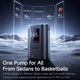Компрессор автомобильный аккумуляторный насос Baseus PrimeTrip VA1 82W черный (C0119501) - изображение 7