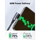 Дата кабель USB-C to USB-C 3.0m 60W US255 90-degree Angle Black Ugreen (80714) (263919) - изображение 2
