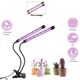Фитолампа Led Plant Grow Light 2 Лампы Для Роста Растений На Прищепке Фитосветильник Для Комнатных Цветов, Рассады Чёрно-Прозрачный - изображение 3