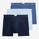 Набір трусів-боксерів чоловічих бавовняних Polo Ralph Lauren 714966105001 S 3 шт Темно-синій/Синій/Блакитний (3616852291250) - зображення 1