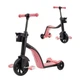 Детский самокат трансформер беговел с корзинкой Best Scooter 3 в 1, розовый - изображение 10