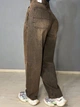 Джинсы женские Its Basic 2952-4 skater fit с косыми карманами 34 коричневые - изображение 4
