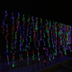 Уличная гирлянда Бахрома штора 36м 600 LED разноцветная фасадная праздничная черный провод на окно режимов работы Garlando - изображение 1