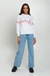 Різдвяний жіночий світшот з Оленями White XS | 40-42 UKRS-8830 UkrGlamour - изображение 5