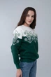 Жіночий зелений новорічний світшот сніжинка XS | 40-42 UKRS-8867 UkrGlamour - изображение 3