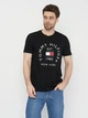Футболка бавовняна довга чоловіча Tommy Hilfiger 11032.1 2XL Чорна - зображення 1