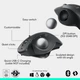 Бездротова трекбол миша Logitech MX Ergo S з USB-C, Bluetooth, 6 кнопок (910-007263) - изображение 4