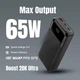 Повербанк 20000 mAh 65W для ноутбука powerbank Yoki MaxCap PD/QC з LED-дисплеєм і кабелем Type-C пауербанк для роутера смартфона телефону епл айфона iphone самсунг samsung - зображення 3