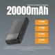 Повербанк 20000 mAh 65W для ноутбука powerbank Yoki MaxCap PD/QC з LED-дисплеєм і кабелем Type-C пауербанк для роутера смартфона телефону епл айфона iphone самсунг samsung - зображення 6