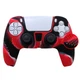 Силиконовый чехол для джойстика PS5 Dualsense камуфляжный (красно-черный) + в подарок накладки на стики - изображение 5