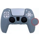 Силиконовый чехол для джойстика PS5 Dualsense серый + в подарок накладки на стики - изображение 5