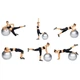 Мяч для пилатеса, фитнеса и йоги 65 см Feel Fit фитбол Синий - изображение 2