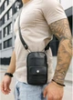 Мужская сумка для телефона из натуральной кожи SAMBAG Черная (2928011319) - изображение 3