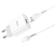 Сетевое зарядное устройство для телефона + кабель USB-Micro Android HOCO C81A |1USB, 2.1A| Белый - изображение 3