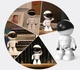 Беспроводная поворотная детская IP-камера видеонаблюдения SV Робот Bambi QC1-B 3MP видеоняня день-ночь с углом обзора 360° и управлением со смартфона Белый - изображение 7