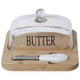 Масленка стеклянная BUTTER с бамбуковой подставкой и ножом для масла (R34370) - изображение 8