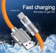 Силиконовый кабель для быстрой зарядки USB / Type C. Оранжевый 1 м - изображение 3