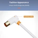 Кабель Coaxial Cabletime антенний 2m Г-образный 90 градусов Male to Female 75OHM White (CF35L) - изображение 2
