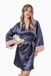 Халат жіночий атласний Felisiya Lingerie Синій 74-058 S (2000011122010) - зображення 3