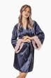 Халат жіночий атласний Felisiya Lingerie Синій 74-058 S (2000011122010) - зображення 4