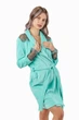 Халат жіночий велюровий з довгими рукавами Felisiya Lingerie Бурштиновий 73-375 L (2000002511014) - зображення 3