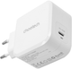 Ładowarka sieciowa CHOETECH GaN USB Type-C 45W PD 3.0 QC 3.0 PPS White (PD8007) - obraz 2