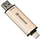 Флеш пам'ять USB Transcend JetFlash 930C 128GB USB 3.2 Gen1 + Type-C Gold-Black (TS128GJF930C) - зображення 2