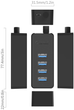 Hub USB Orico USB 3.0 4 porty (W5P-U3-100-BK-PR) - obraz 8