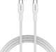 Kabel Canyon OnWire 60CL C-C 60W COLOR Braided 1 m White (CND-CCAP60AB10W) - obraz 1
