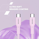Kabel Canyon OnWire 60CL C-C 60W COLOR Braided 1 m White (CND-CCAP60AB10W) - obraz 5