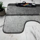 Килимок під унітаз ТМ Banyolin Silver 50х60см SLV201633 Grey_U - зображення 2