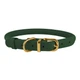 Ошейник для Собак Круглый Кожаный BronzeDog Premium Crazy Зеленый M 9 мм 30-40 см (002305) - изображение 2
