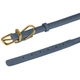 Ошейник для Собак Круглый Кожаный BronzeDog Premium Crazy Голубой XS 7 мм 18-25 см (002122) - изображение 4