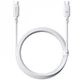 Дата кабель Baseus Silky Series OS Fast Charging Type-C to Type-C 100W (1m) (P10377704) Moon White - зображення 2