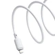 Дата-кабель Baseus Silky Series OS Fast Charging USB to Lightning 2.4A (2m) (P1037770) Moon White - зображення 2