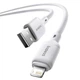 Дата-кабель Baseus Silky Series OS Fast Charging USB to Lightning 2.4A (2m) (P1037770) Moon White - зображення 3