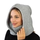 Капор-капюшон с высоким воротником One size Серый - изображение 1