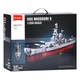 Конструктор Військовий корабель Лінкор USS Missouri S Sluban Model Bricks 1739 деталей - зображення 10